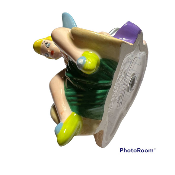 Disney China Tinkerbell Salt Shaker with Thread and Thread Spools - Picture 6 of 6